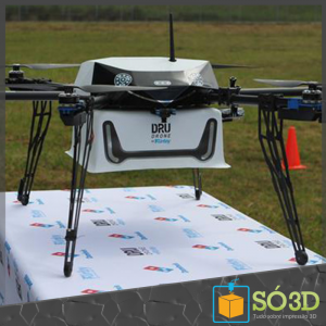 Drone impresso em 3D faz entrega de pizza
