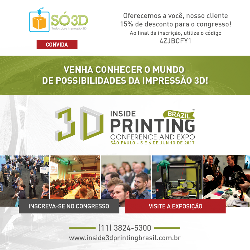 Feira Inside 3D Printing acontecerá em breve no Brasil<