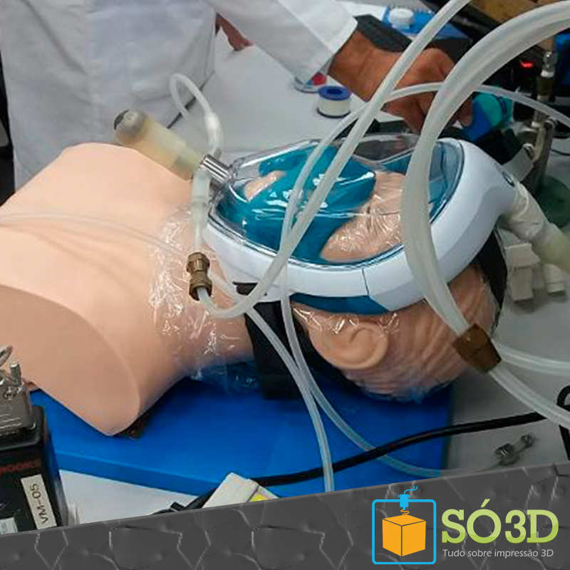 Máscaras de Mergulho e peças impressas em 3D ajudam pacientes com COVID-19<